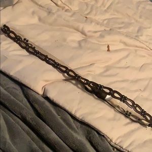 Faux leather studded belt